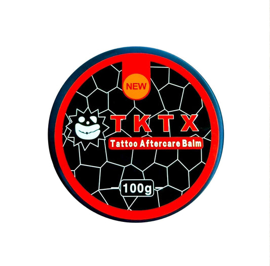 TKTX Aftercare Balm tattoo moisturizer with natural oils and botanicals for hydration and protection, 100g container